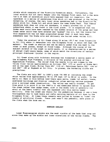 The Opening Years and Subsequent Events of the Early Oil Industry in Oil Creek Valley, N.W. Pennsylvania, U.S.A. Page 5