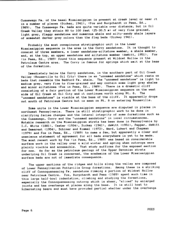 The Opening Years and Subsequent Events of the Early Oil Industry in Oil Creek Valley, N.W. Pennsylvania, U.S.A. Page 6