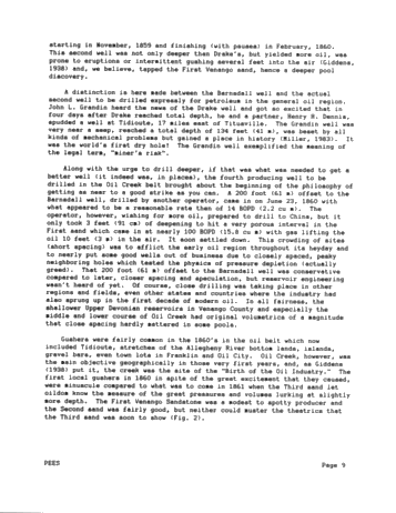 The Opening Years and Subsequent Events of the Early Oil Industry in Oil Creek Valley, N.W. Pennsylvania, U.S.A. Page 9
