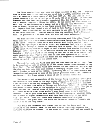 The Opening Years and Subsequent Events of the Early Oil Industry in Oil Creek Valley, N.W. Pennsylvania, U.S.A. Page 10