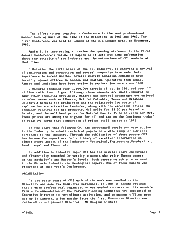 History of the O.P.I. and its Changing Role in the Ontario Petroleum Industry Page 3