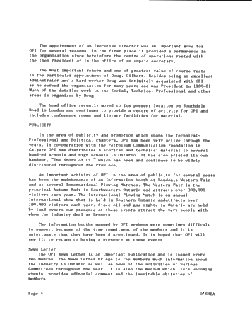History of the O.P.I. and its Changing Role in the Ontario Petroleum Industry Page 4