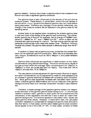 Soil Radon Gas Surveying: a Rapid Inexpensive Exploration Tool for Oil and Natural Gas Page 12