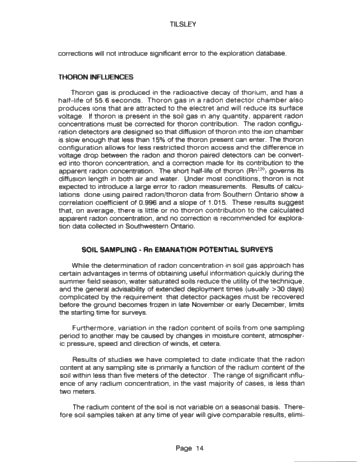 Soil Radon Gas Surveying: a Rapid Inexpensive Exploration Tool for Oil and Natural Gas Page 13