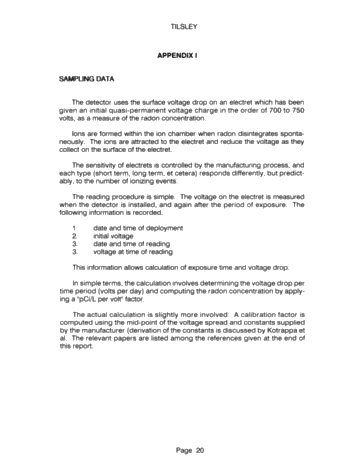 Soil Radon Gas Surveying: a Rapid Inexpensive Exploration Tool for Oil and Natural Gas Page 18