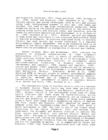 Structural Control on Natural Gas Seepage in Southern Ontario Page 2