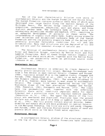 Structural Control on Natural Gas Seepage in Southern Ontario Page 4