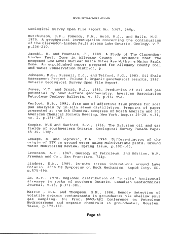 Structural Control on Natural Gas Seepage in Southern Ontario Page 13