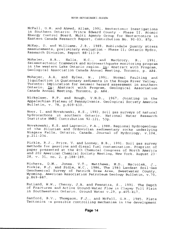 Structural Control on Natural Gas Seepage in Southern Ontario Page 14