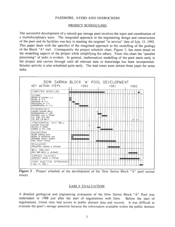 The Integrated Approach to Modeling the Dow-Sarnia Block "A Pool Page 3