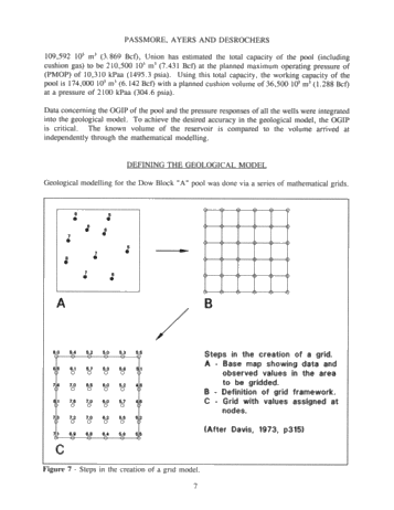 The Integrated Approach to Modeling the Dow-Sarnia Block "A Pool Page 7