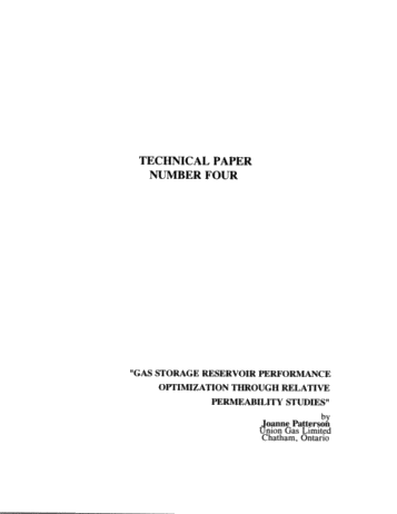 Gas Storage Reservoir Performance Optimization Through Relative Permeability Studies Page 1