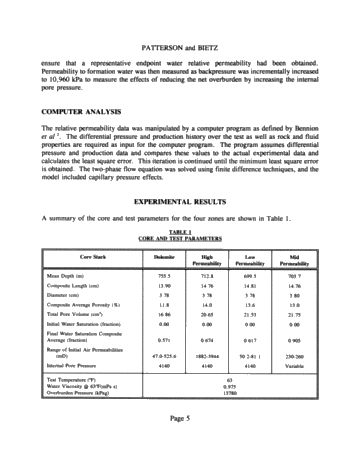 Gas Storage Reservoir Performance Optimization Through Relative Permeability Studies Page 5