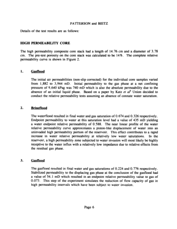 Gas Storage Reservoir Performance Optimization Through Relative Permeability Studies Page 6