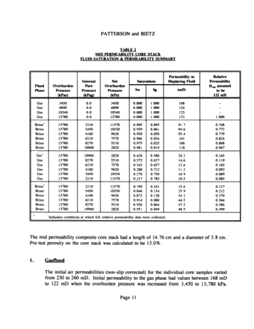 Gas Storage Reservoir Performance Optimization Through Relative Permeability Studies Page 11