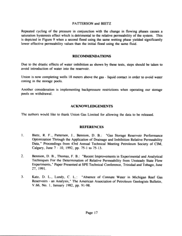 Gas Storage Reservoir Performance Optimization Through Relative Permeability Studies Page 17