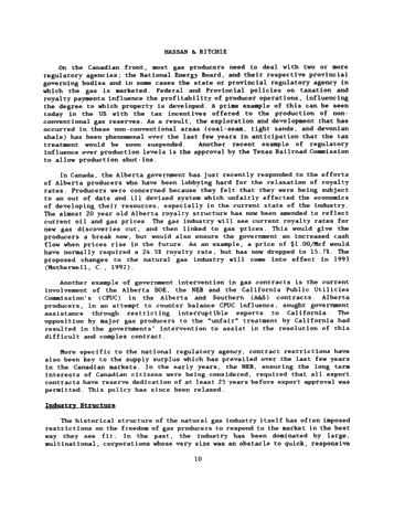 Natural Gas Pricing and Contracting Practices in North America Page 9