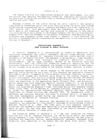 The Paleozoic and Mesozoic Geology of Ontario: New Insights From the Application of Sequence Stratigraphic Concepts Page 11