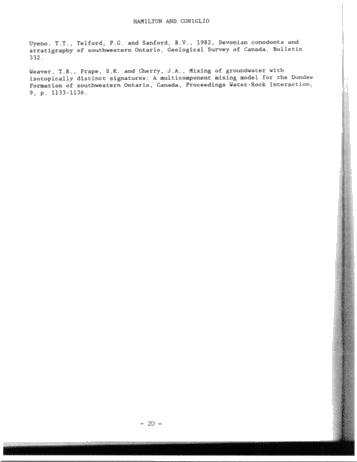 Styles of Reservoir Development in the Middle Devonian of Southwestern Ontario Page 20