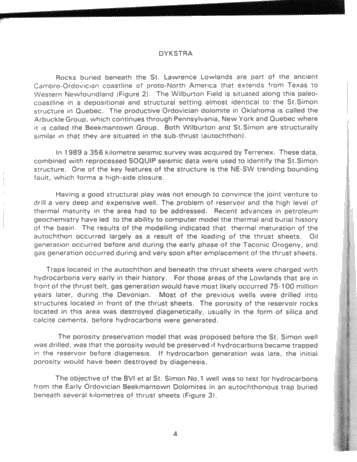 Recent Gas Exploration in the St. Lawrence Lowlands, Quebec: BVI et al St. Simon No. 1 Page 2