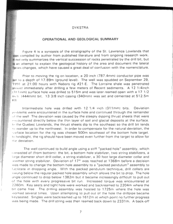 Recent Gas Exploration in the St. Lawrence Lowlands, Quebec: BVI et al St. Simon No. 1 Page 4
