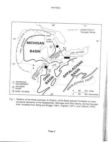 Lithofacies and Stratigraphic Relationships of the Bass Islands Formation, Onondaga Escarpment, Niagara Peninsula Page 2