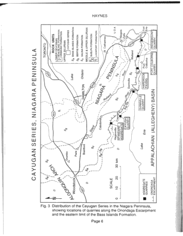 Lithofacies and Stratigraphic Relationships of the Bass Islands Formation, Onondaga Escarpment, Niagara Peninsula Page 6