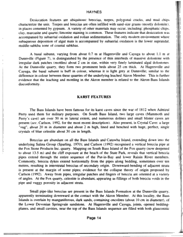 Lithofacies and Stratigraphic Relationships of the Bass Islands Formation, Onondaga Escarpment, Niagara Peninsula Page 14