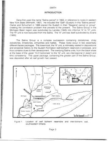 The Salina Group: Salt Solution and the Algonquin Arch: Relation to Reservoir Porosity, Salt Caverns and Industrial Minerals Page 3