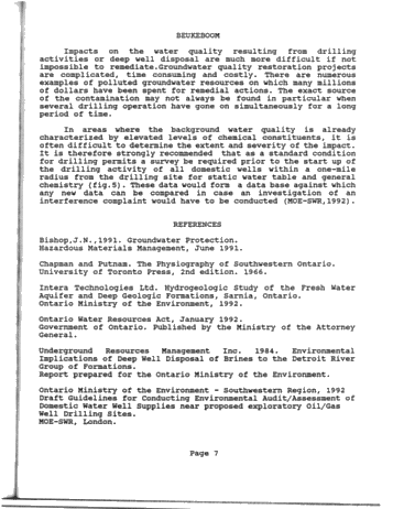 Hydro geological Aspects of Oil and Gas Drilling Operations Page 7