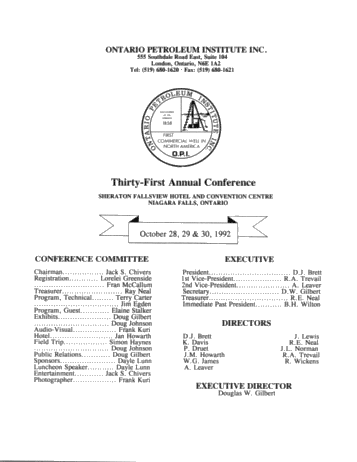 Thirty-First Annual Conference Page 1