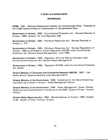 Environmental Regulation of the Oil and Gas Industry in Ontario: Taming the Beast Page 10