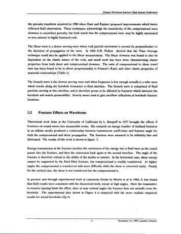 Through Casing Fracture Detection in the Trenton Dolomite Using Sonic Techniques Page 3