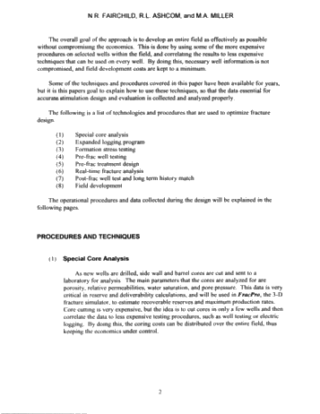 Systematic Approach to Improved Hydraulic Fracture Performance Page 2