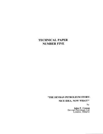 The Devran Petroleum Story: Nice Idea, Now What? Page 1