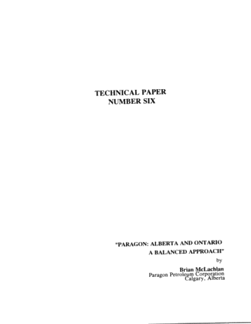 Paragon: Alberta and Ontario, a Balanced Approach Page 1