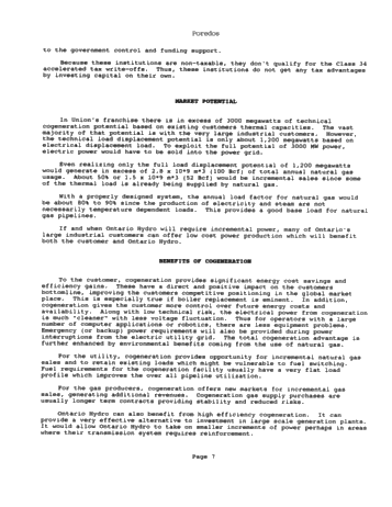 Cogeneration Markets in Ontario Page 7