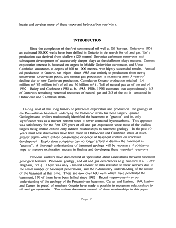 Oil and Gas Accumulations and Basement Structures in Southern Ontario, Canada Page 2