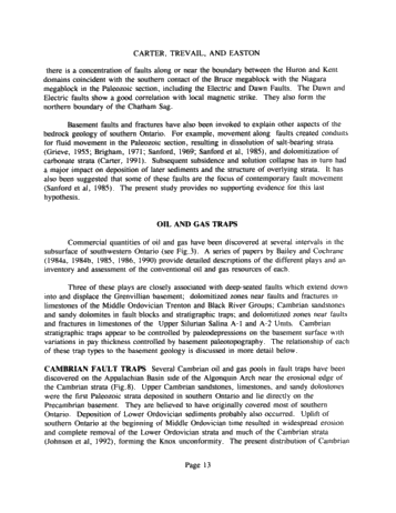 Oil and Gas Accumulations and Basement Structures in Southern Ontario, Canada Page 13