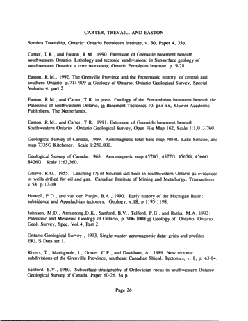 Oil and Gas Accumulations and Basement Structures in Southern Ontario, Canada Page 26