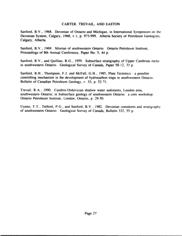 Oil and Gas Accumulations and Basement Structures in Southern Ontario, Canada Page 27