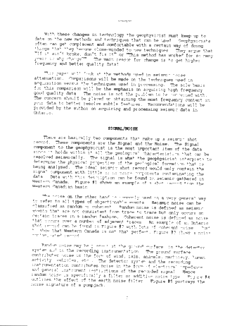Seismic Noise Removal in Ontario, Acquisition Versus Processing Page 2