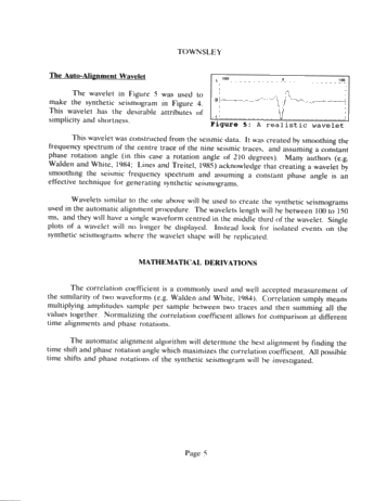 Automatic Synthetic Seismogram Alignment With Ontario Examples Page 5