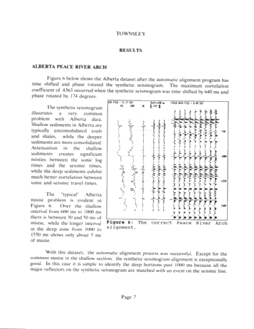 Automatic Synthetic Seismogram Alignment With Ontario Examples Page 7