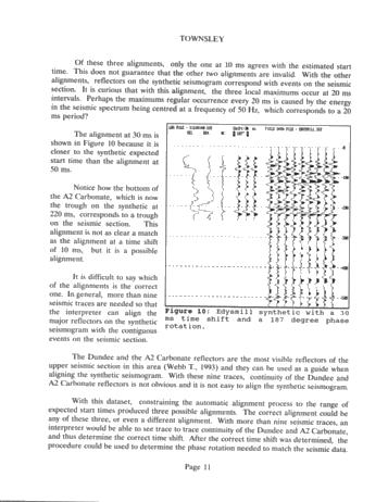 Automatic Synthetic Seismogram Alignment With Ontario Examples Page 11