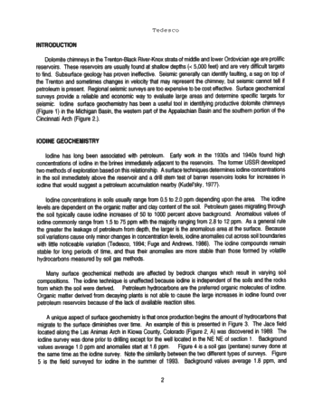 Exploring for Dolomite Chimney Reservoirs Using Iodine Surface Geochemistry Page 2