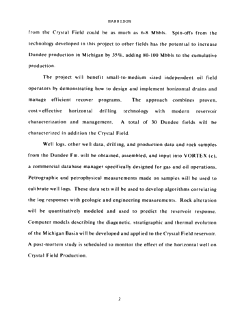 Recovery of Bypassed Oil in Dundee Formation Using Horizontal Drains Page 2