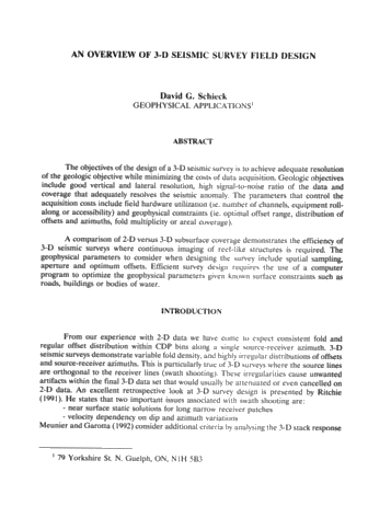 Overview of 3D Seismic Survey Design Page 1