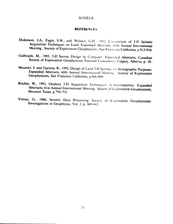 Overview of 3D Seismic Survey Design Page 11