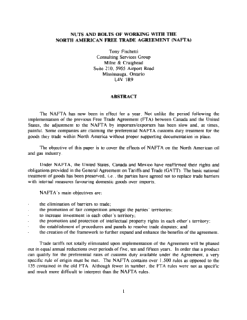 Nuts and Bolts of Working With NAFTA Page 1